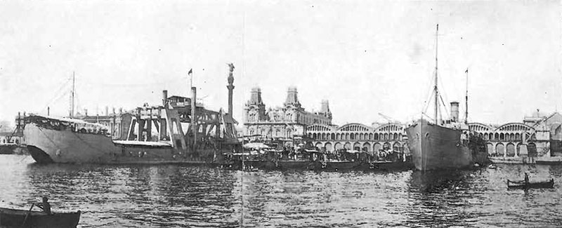 Maniobras navales de la Armada en Barcelona, en&nbsp;1921