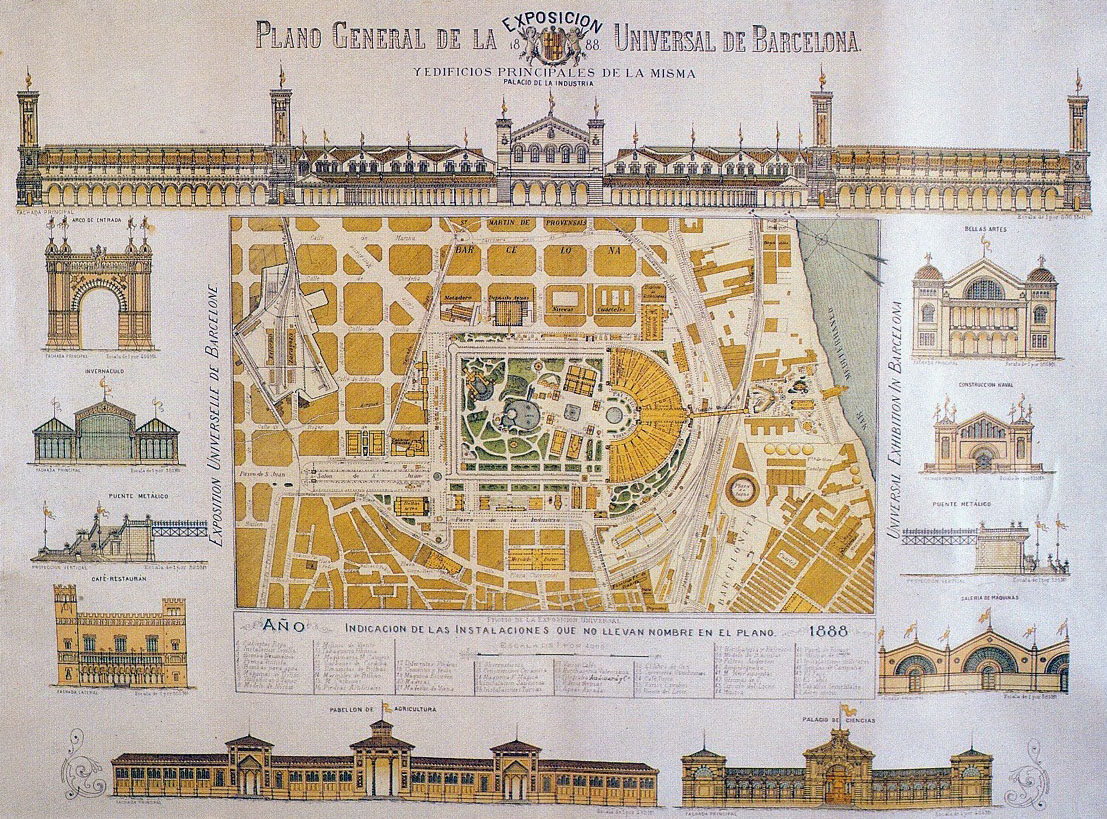Plano Exposicion Barcelona 1888