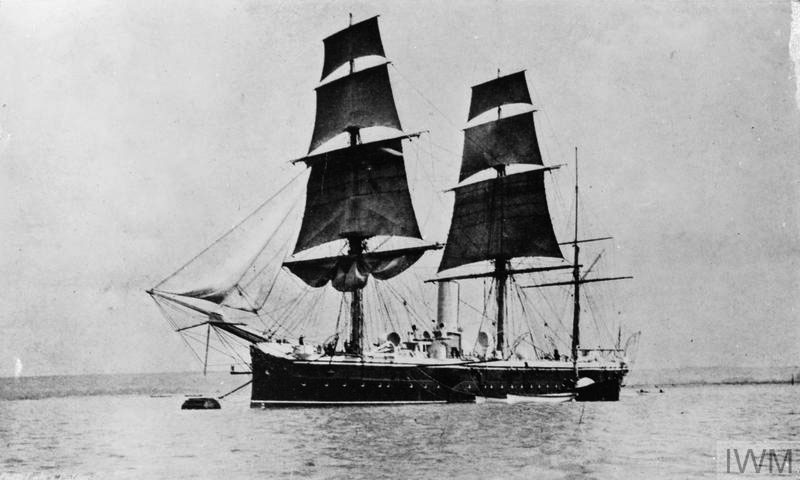 HMS CALLIOPE, 58 YEARS AFTER LAUNCHING STILL FLYS THE WHITE ENSI