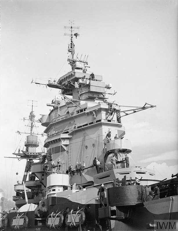 BRITAIN'S BIG SHIPS IN THE MEDITERRANEAN. MARCH 1943, ON BOARD H