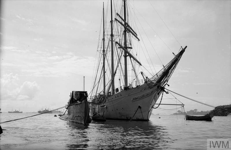 BARQUENTINE 'REST HOME' FOR SUBMARINE MEN. AUGUST 1943, FREETOWN