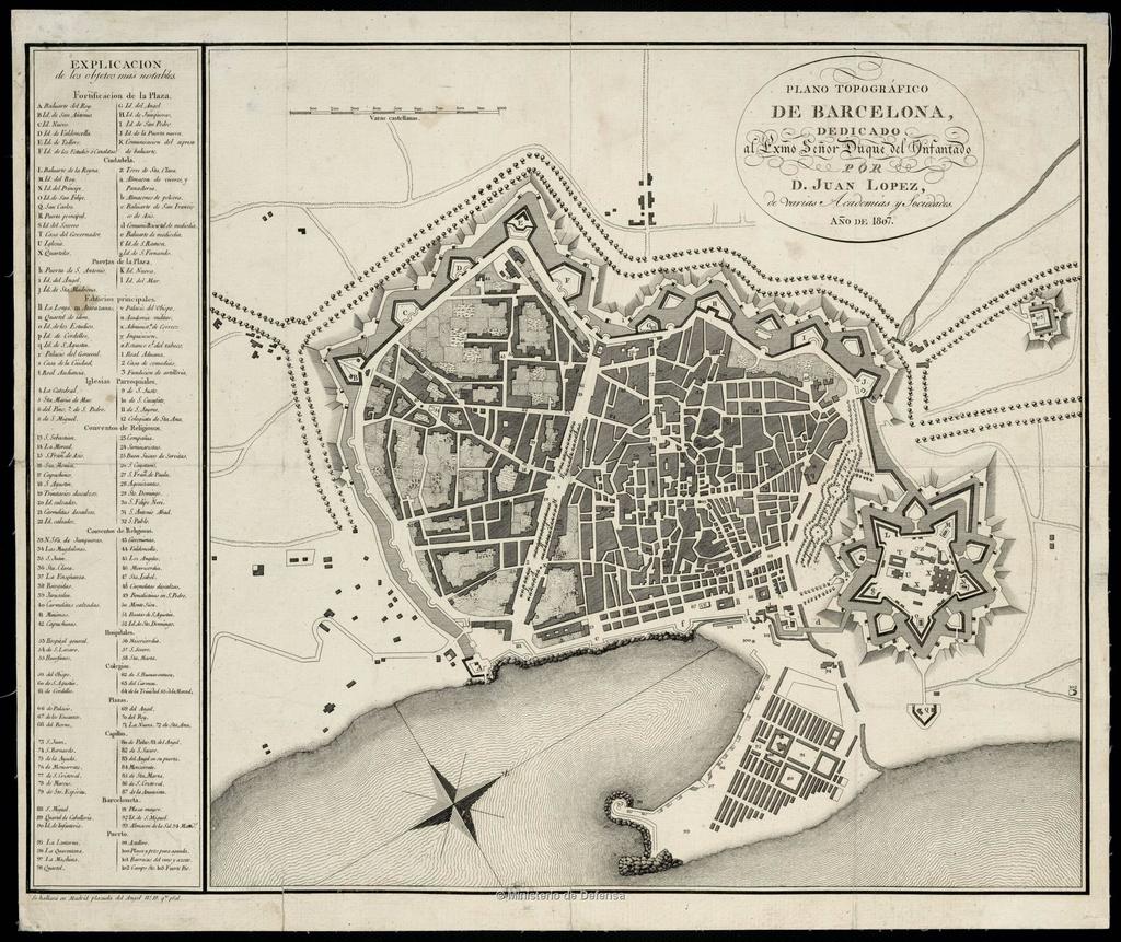 Plano Barcelona 1807 - MDE