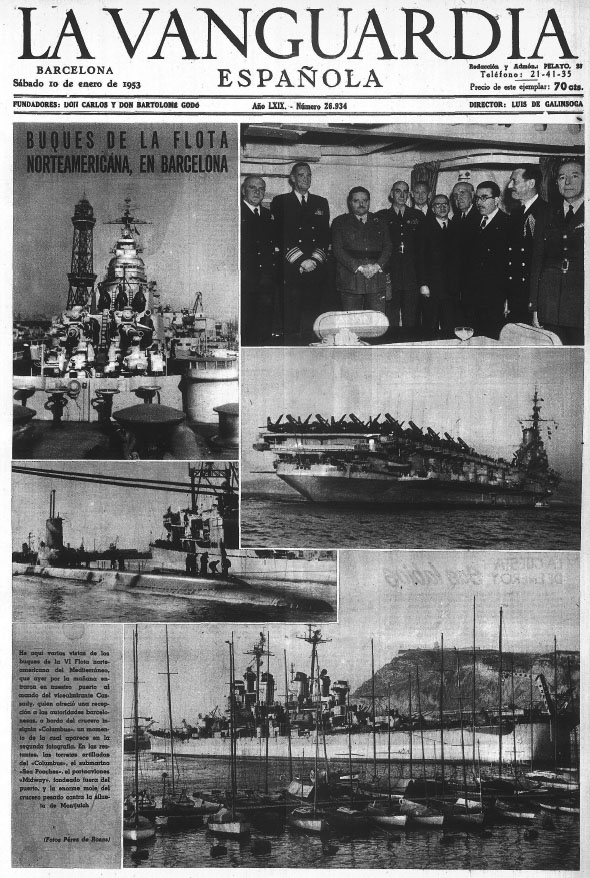 Portada La Vanguardia 10-01-1953