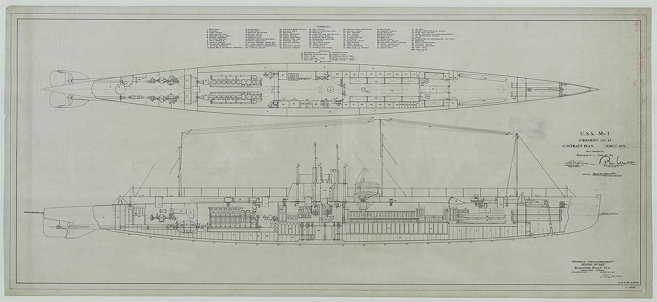 USS M-1 - plano 1 - NARA