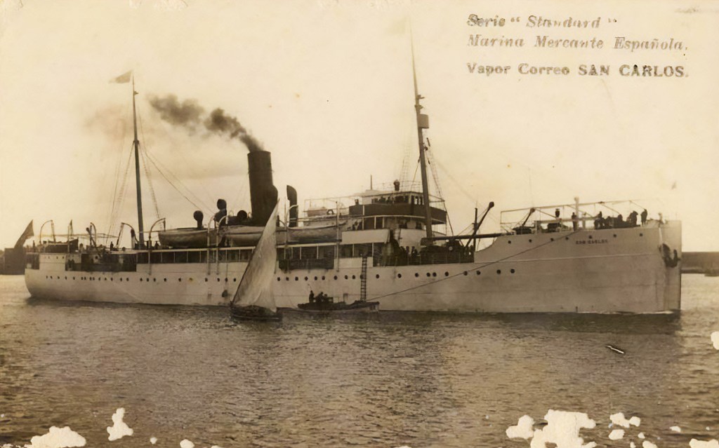 Efeméride: 9 de diciembre de 1927 – vapor correo San&nbsp;Carlos